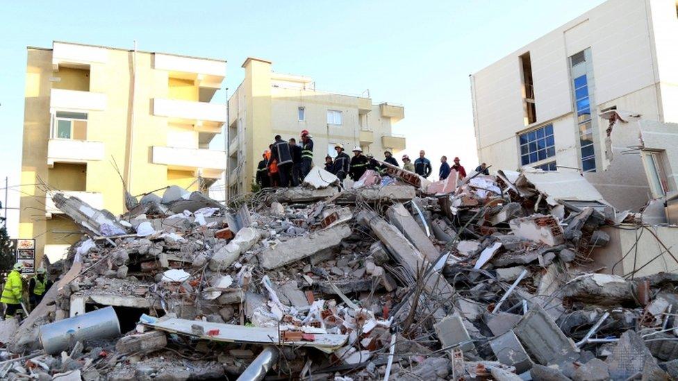 The city of Durres was badly hit by the earthquake