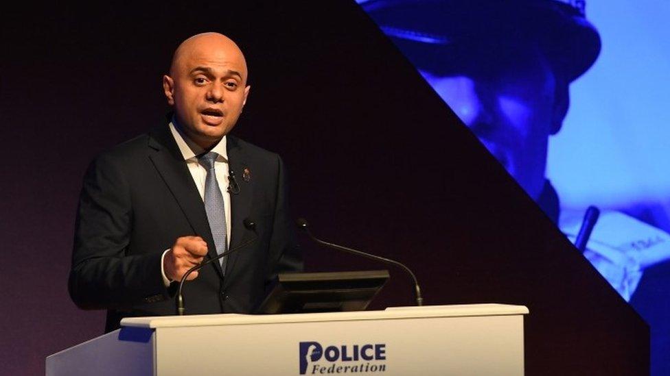 Sajid Javid at police federation