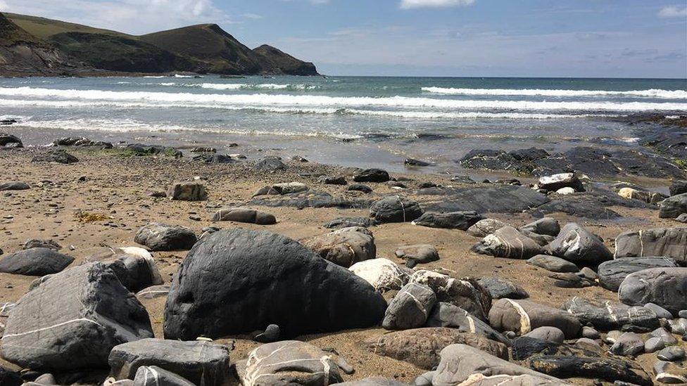 Crackington Haven beach