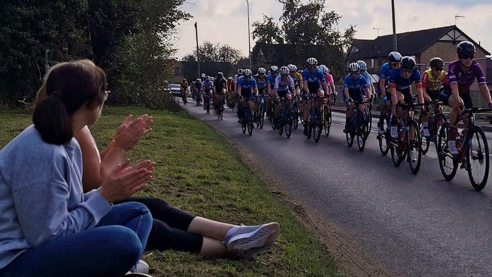 Women's Tour in Clayden, Suffolk