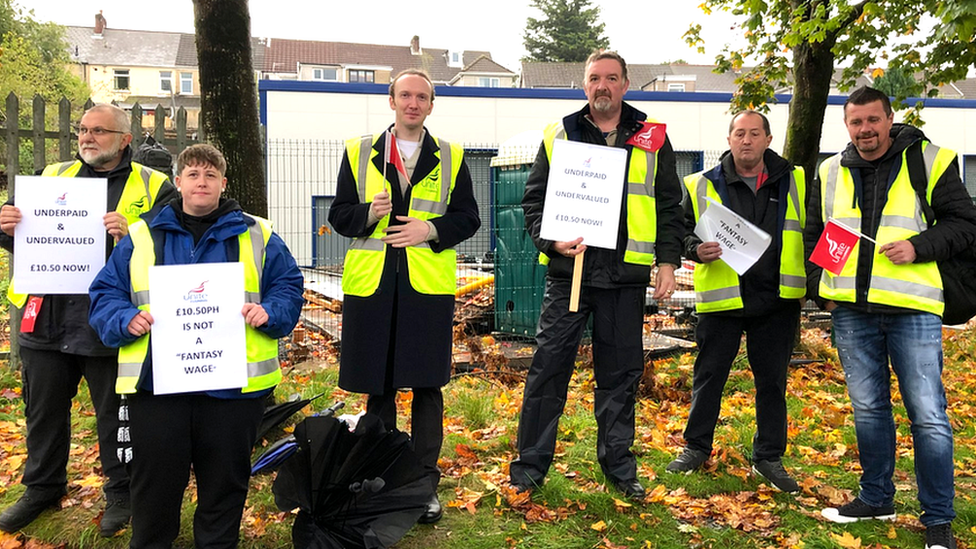 Stagecoach Wales bus drivers striking