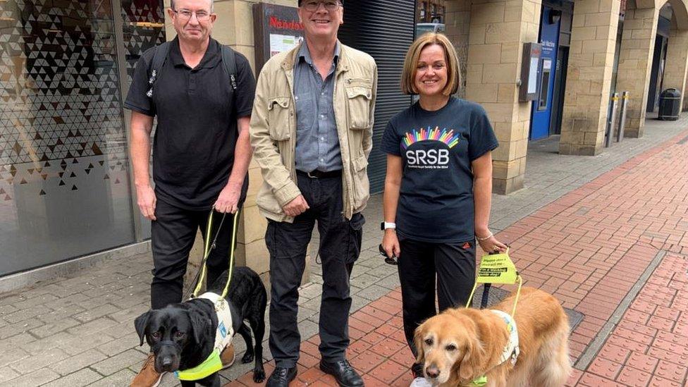 Martin Wing, Robert McCann and Sarah Bennett of Sheffield Royal Society for the Blind