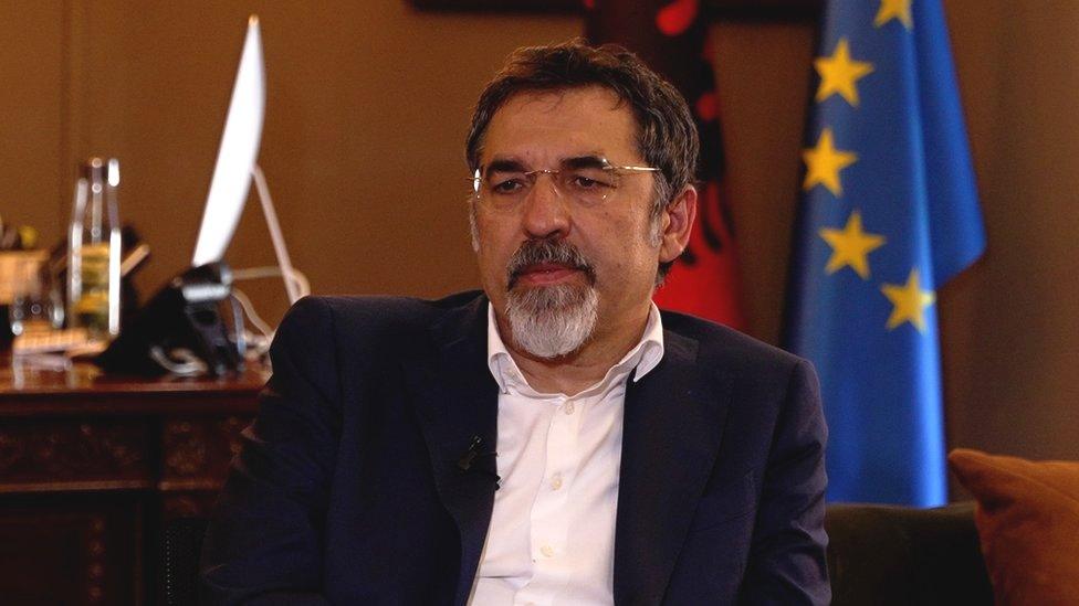 Albania's Interior Minister Bledar Çuçi