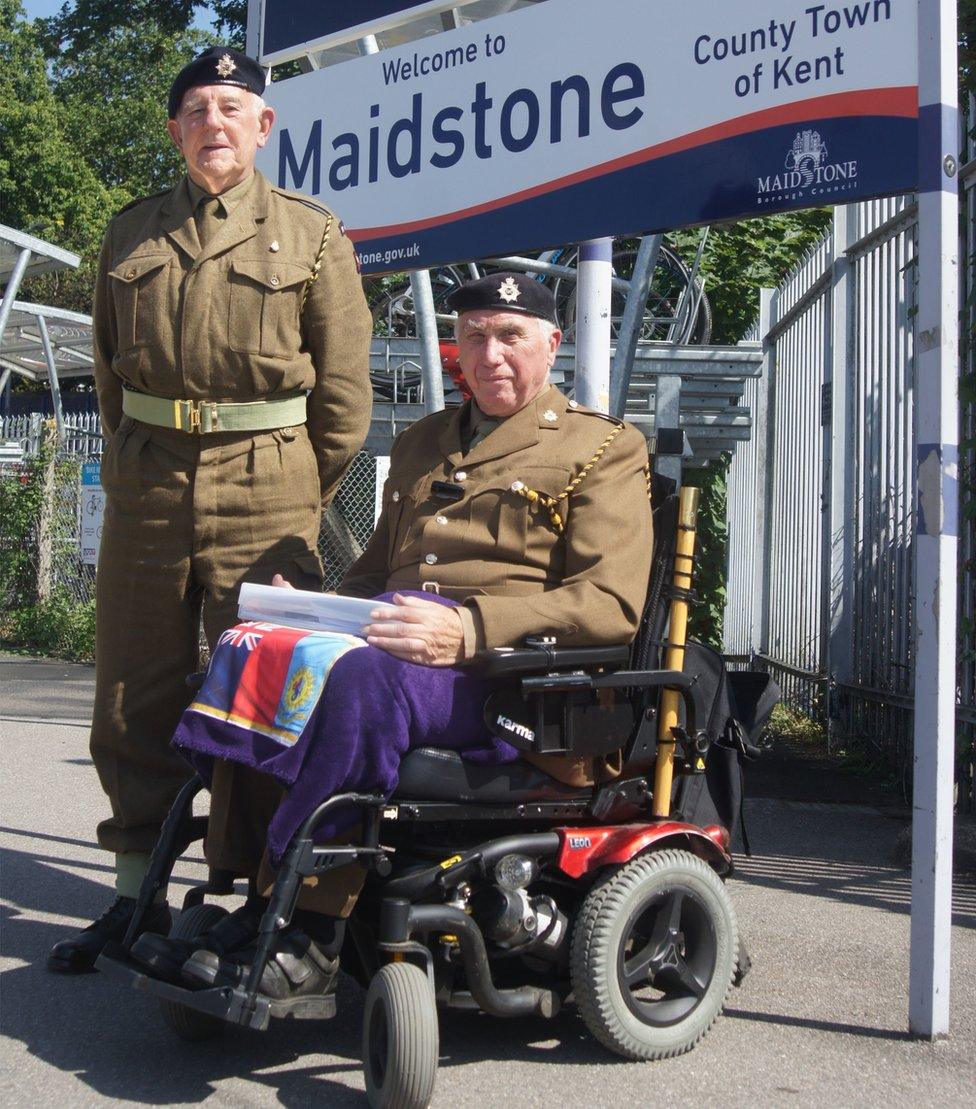 Roy Hunt (left) and Michael Homer outside Maidstone East train station