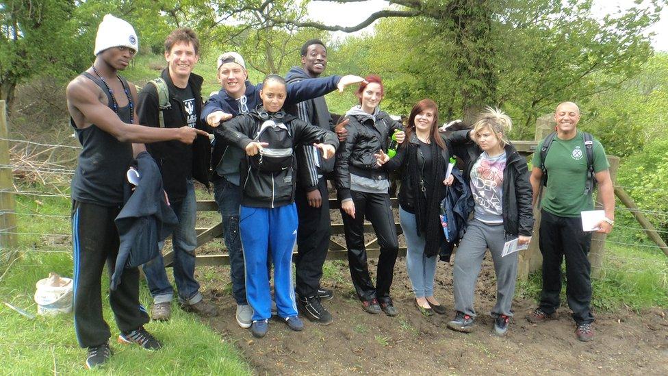 A group at Folly Farm