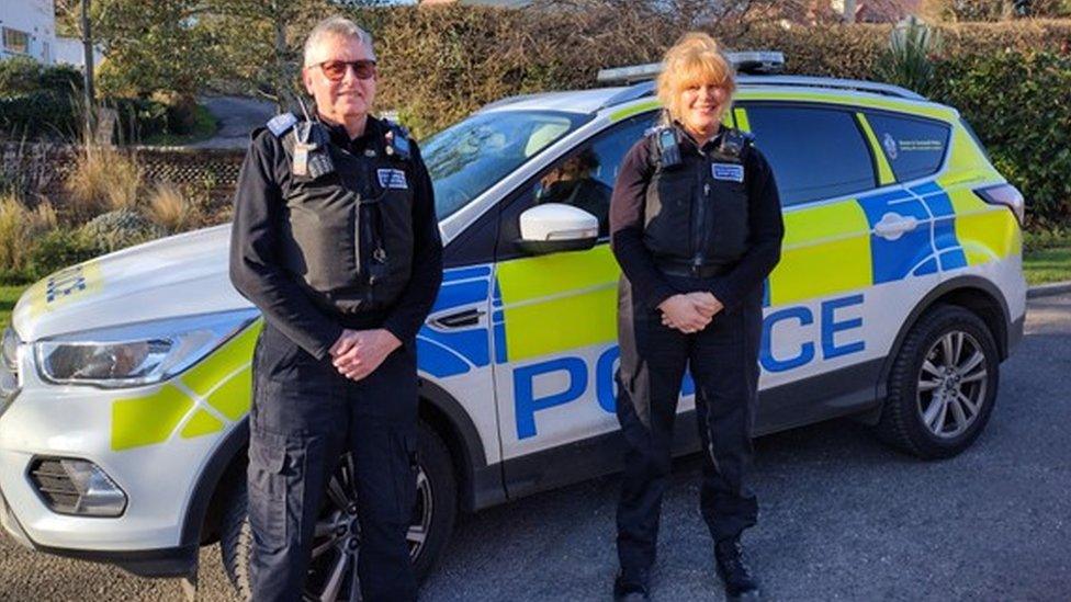 PCSOs Colin Balch and Karen Capey