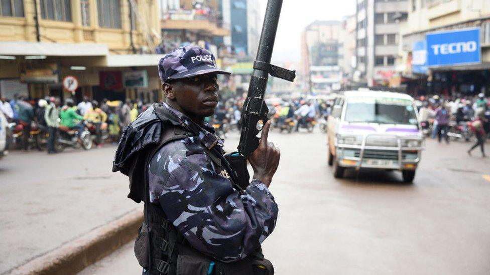 Policeman in Kampala (archive shot)