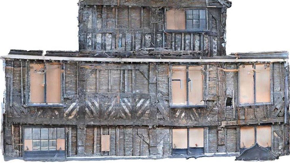 Timber frame found in Silver Street, Wakefield