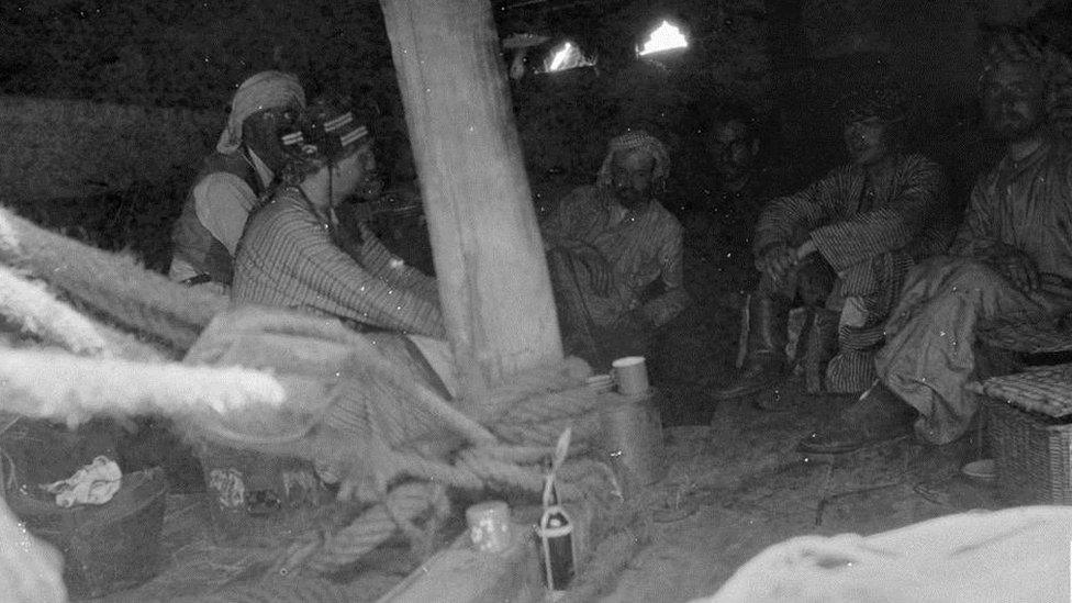 Leo Frobenius and his party on a dhow being smuggled into Eritrea