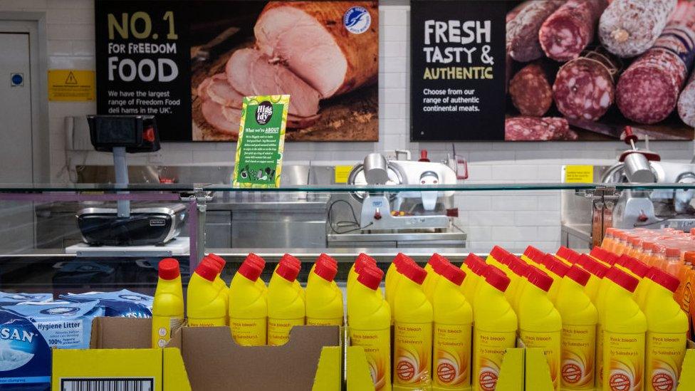 closed deli counter in Sainsbury's March 25 1999