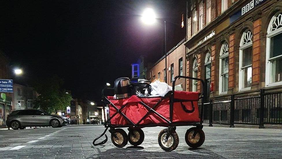 Stan Robertson's food trolley