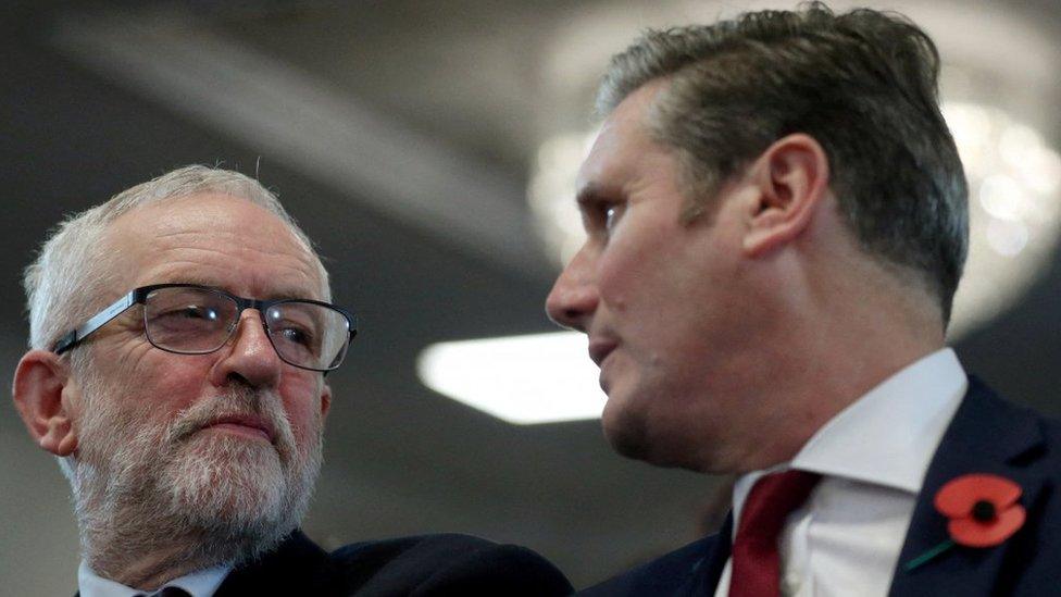 Jeremy Corbyn with Keir Starmer in 2019