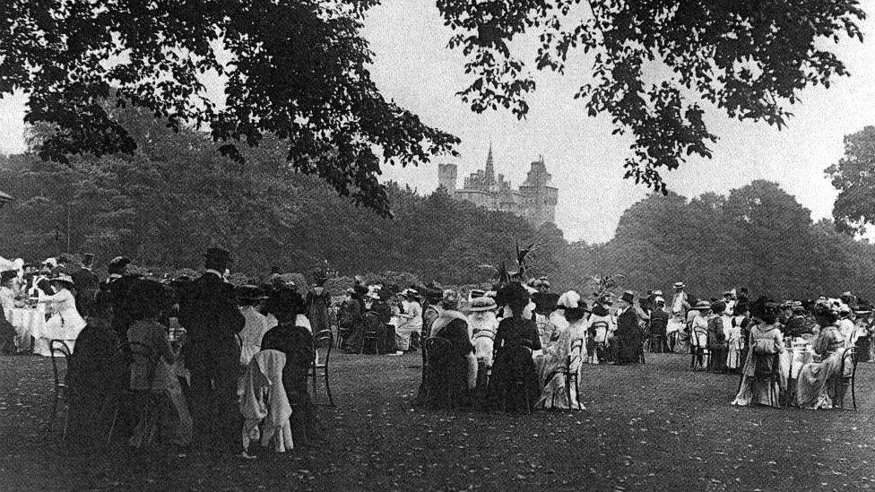 The Fourth Marquess' of Bute's coming of age party in Cooper's Fields in 1902