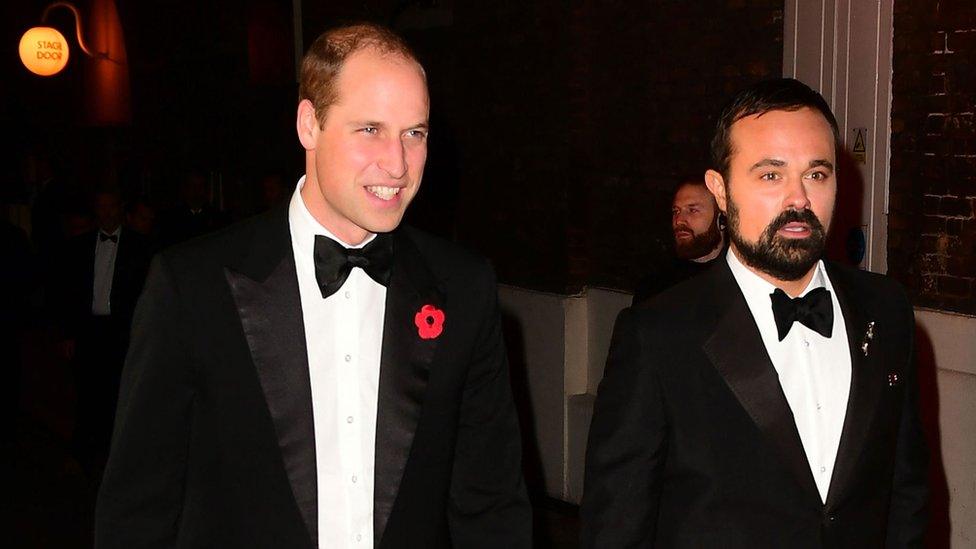 The Duke of Cambridge with Evening Standard owner Evgeny Lebedev