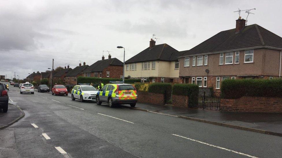 Police in Englefield Avenue, Connah's Quay