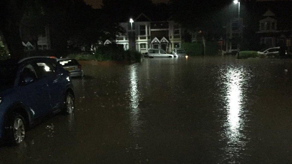 Flooded road