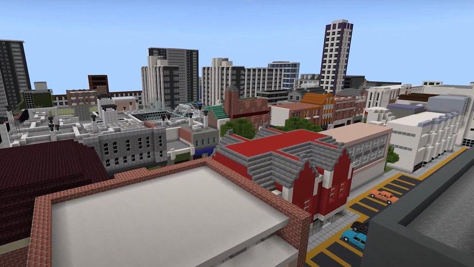 Croydon in Minecraft.