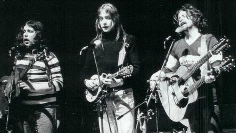 George and Eddie with The Fureys' long time musical collaborator Davey Arthur in 1978