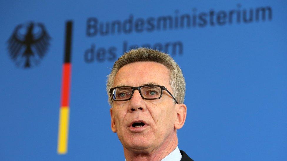 German Interior Minister Thomas de Maiziere