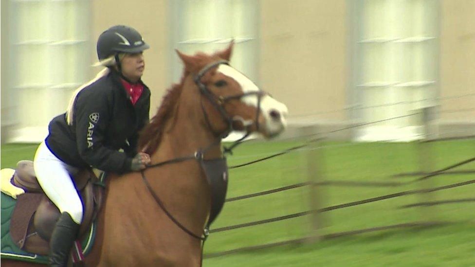 Jody Lewis riding a horse