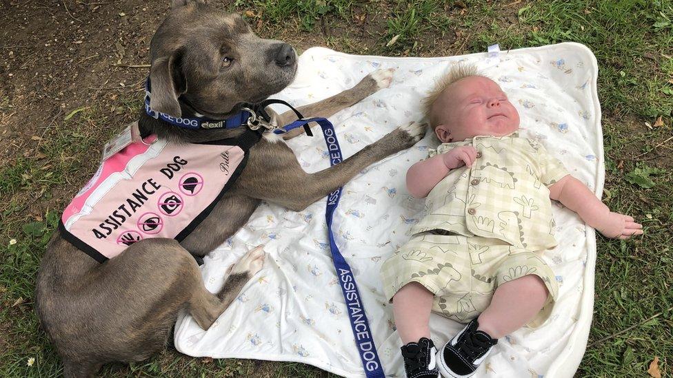 Belle in the park with Olly