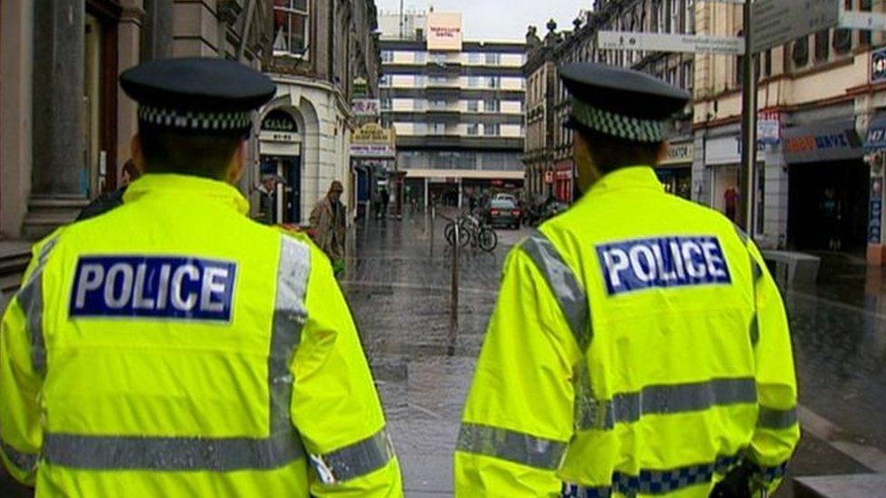 Officers on a Scottish street