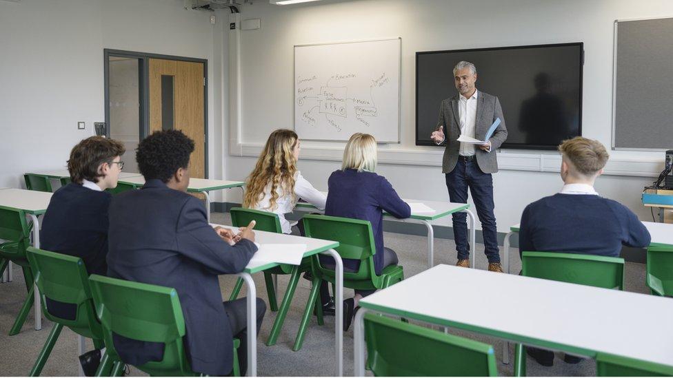 Teacher in classroom