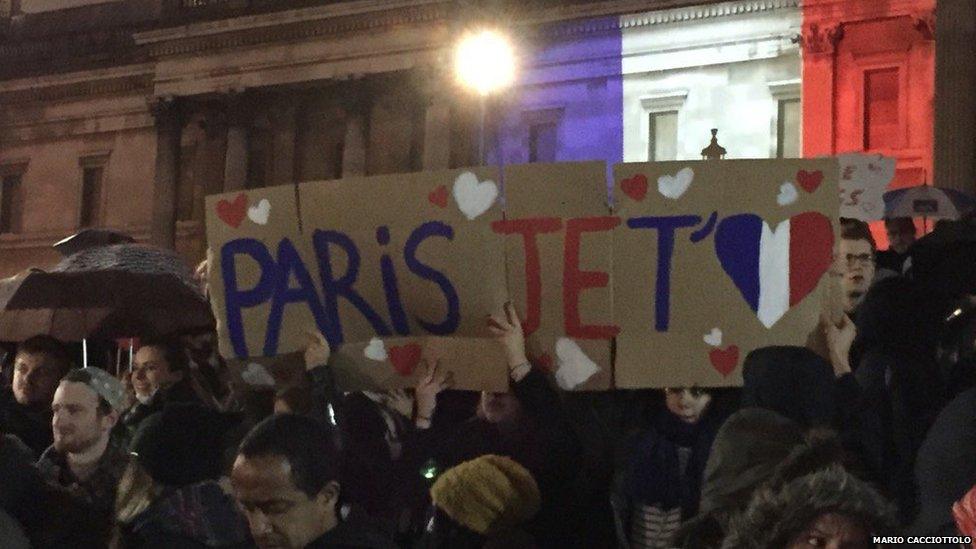 Vigil in Trafalgar Square