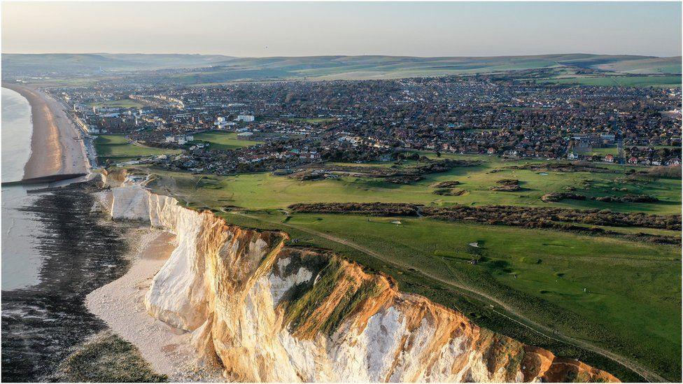 View of Seaford and Seaford Head Golf Course