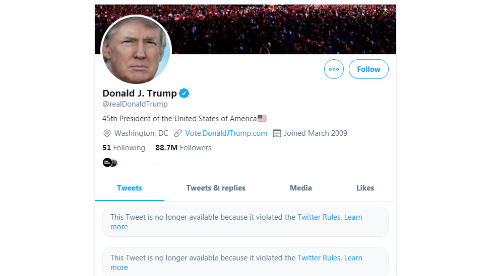 trump twitter account