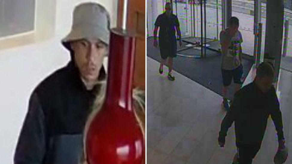 CCTV images of men