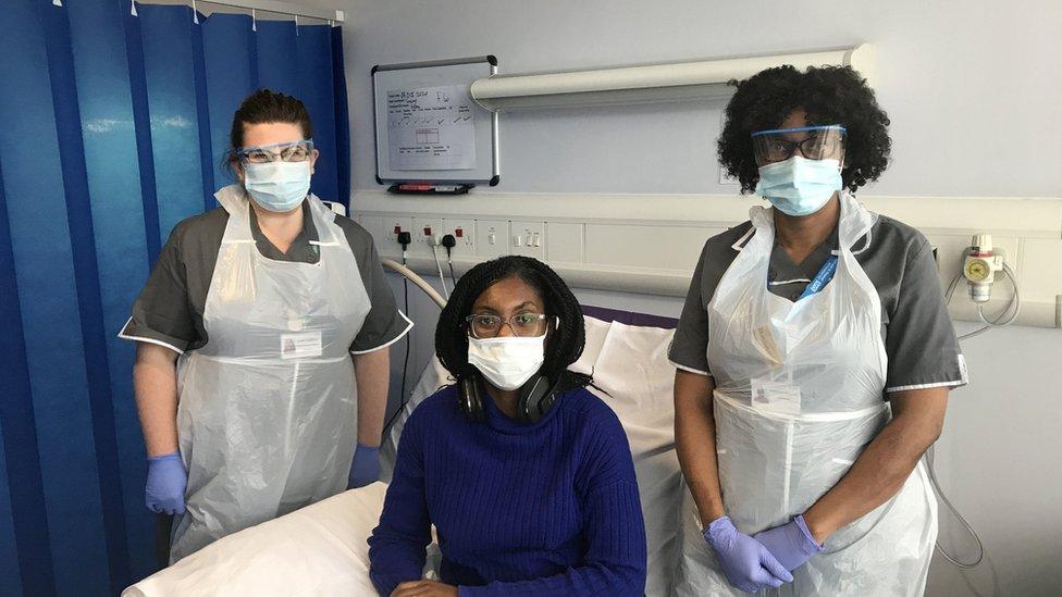 Kemi Badenoch as part of Novavax trial