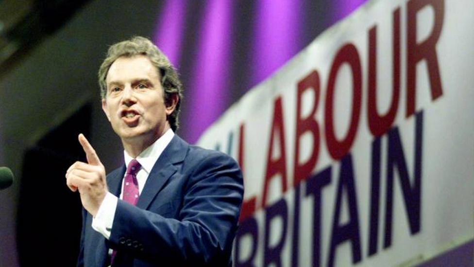 Tony Blair speaks to the Labour Party conference