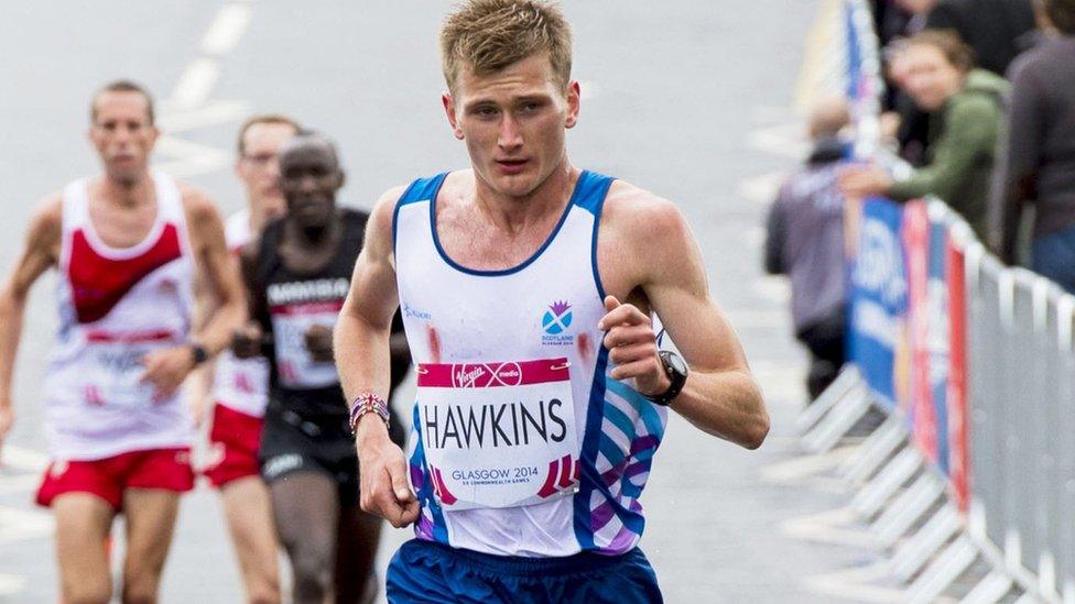 Derek Hawkins running at Glasgow 2014