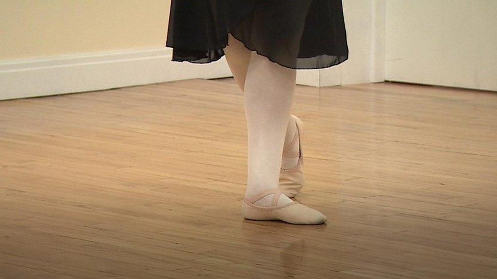 Ballet dancer's feet