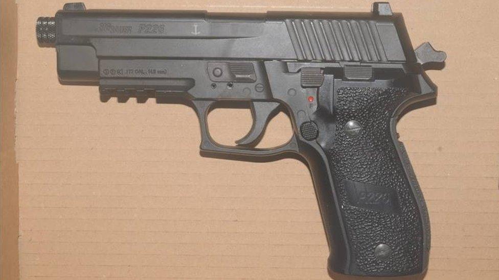 A Sig Sauer P266 gun.