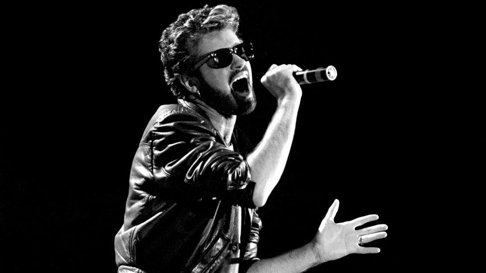 George Michael at Live Aid in 1985