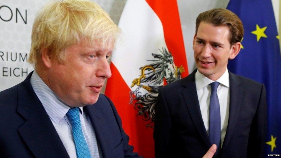 Foreign Secretary Boris Johnson meeting Austrian counterpart Sebastian Kurz