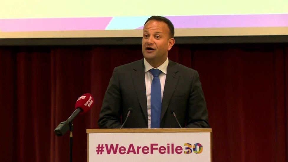 The taoiseach speaking at the launch of Féile an Phobhail