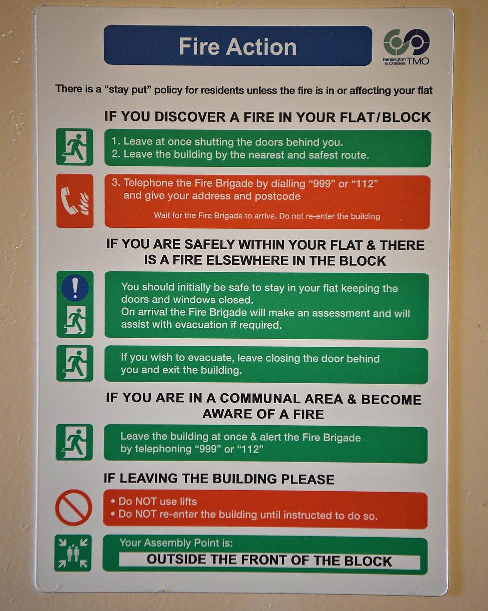 Fire safety notice