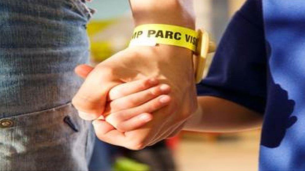 Prison visitor wristband