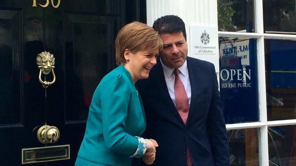 Nicola Sturgeon and Fabian Picardo