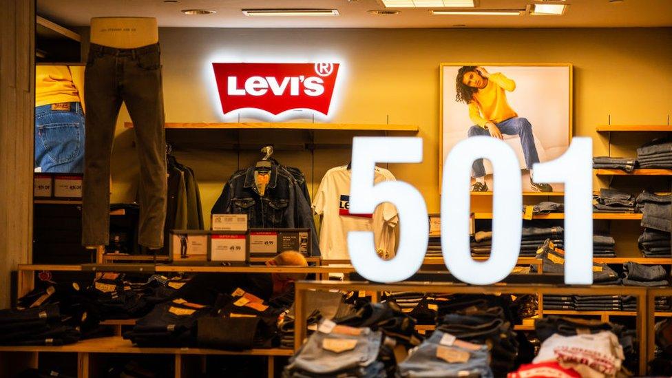 Levi's concession stand in Macy's department store in New York City