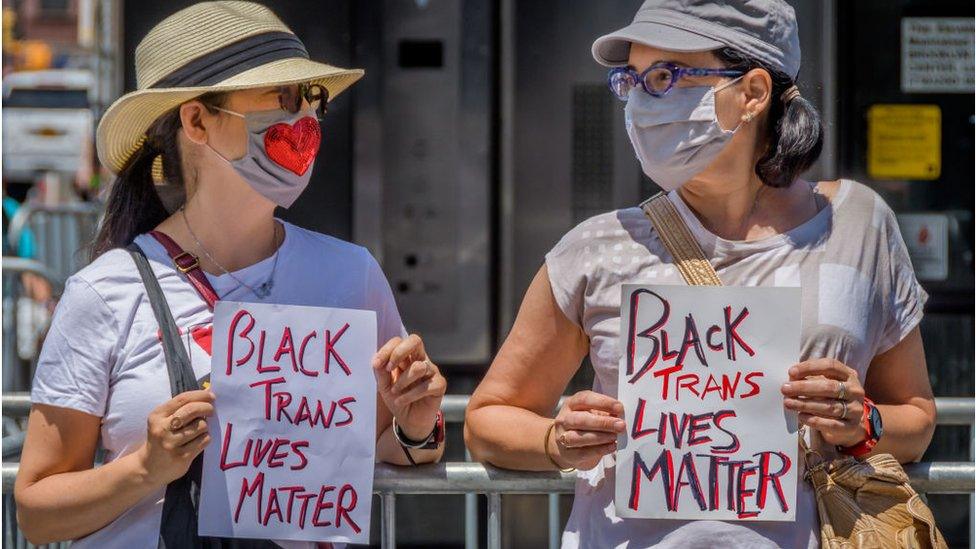 the Black Trans Lives Matter protest in Brooklyn