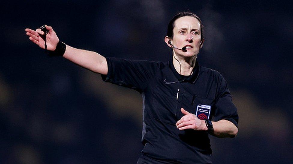 Amy Fearn refereeing