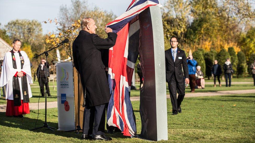 Prince Philip at the National Memorial Arboretum