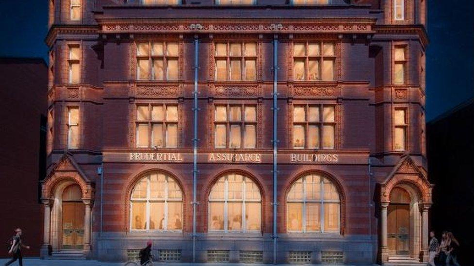 CGI of Prudential Assurance Building in Oldham