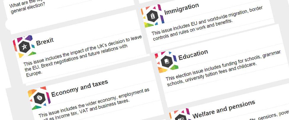 A screenshot of the BBC election guide page