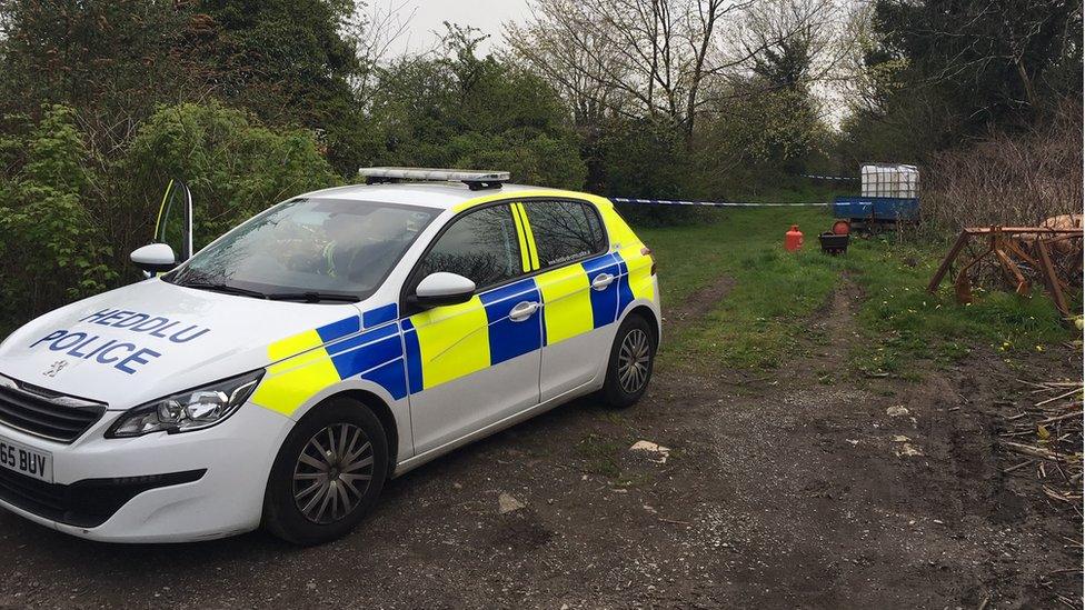 A police car off Bishopston Road