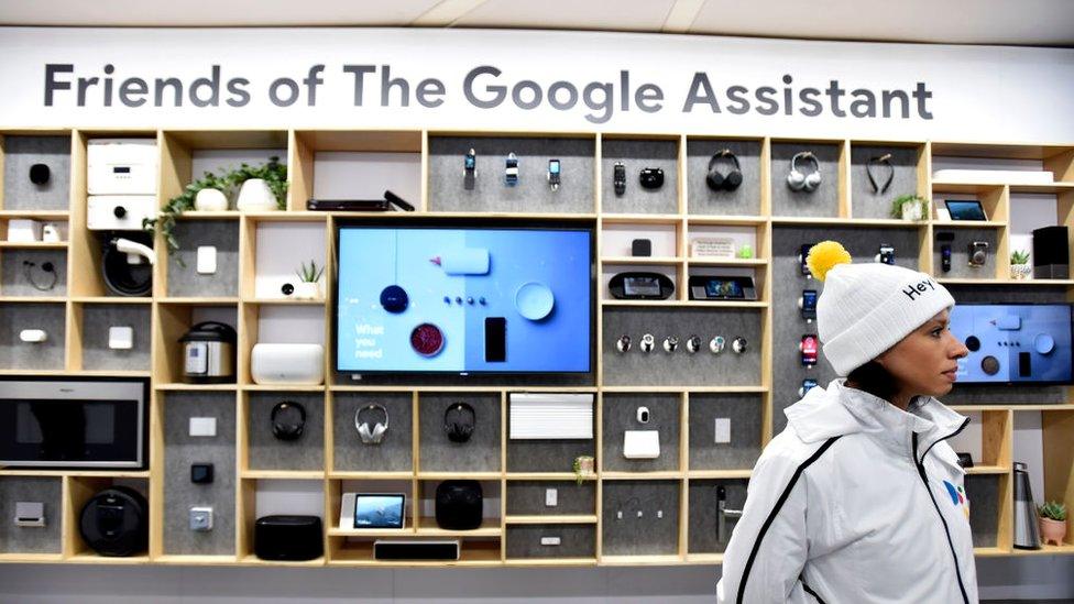 Products featuring Google Assistant on display at CES